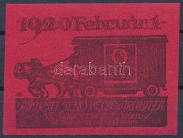 1920/2d Pátkai Jenő Bélyegáruház emlékív emlékív - vörös! / red souvenir sheet