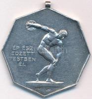 ~1900. Ép ész edzett testben él jelzett Ag sport emlékérem, SGA gyártói jelzéssel (22,32g/0.800/41mm) T:AU.XF