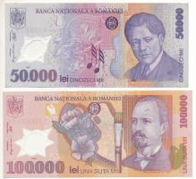 Románia 2001. 50.000L + 100.000L T:UNC Romania 2001. 50.000L + 100.000 Lei C:UNC