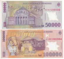 Románia 2001. 50.000L + 100.000L T:UNC Romania 2001. 50.000L + 100.000 Lei C:UNC
