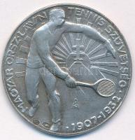 1936. Magyar Országos Lawn Tennis Szövetség 1907-1932 / Magyarország Csapatbajnoka 1936 jelzett Ag tenisz díjérem hátoldalán LUDVIG BP gyártói jelzéssel. Szign.: AFA(?) (18,48g/0.800/36mm) T:AU