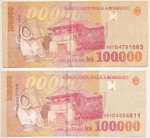 Románia 1996. 50.000L + 1998. 100.000L (4x) T:F
Romania 1996. 50.000 Lei + 1998. 100.000L (4x) C:F