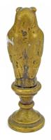 Bagoly figurális bronz pecsétnyomó, vésetlen, h: 7,5 cm