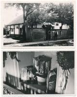 Nagyszalonta, Salonta; - 5 db RÉGI fotólap Arany János szülőháza, belső. Csonkatoronyban lévő Toldi ...