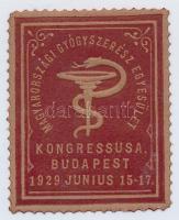 1929 Magyarországi Gyógyszerészek kongresszusa levélzáró