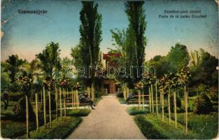 1914 Szamosújvár, Gherla; Erzsébet park. Todorán Endre kiadása / park (EB)