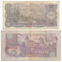 Ausztria 1956. 20Sch + 1962. 50SchT:F Austria 1956. 20 Shilling + 1962. 50 Schilling C:F Krause 136