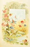 Tompa Mihály: Virágregék. Bp., 1894, Franklin-Társulat, 1 (díszcímlap, színes kromolitográfia) t.+ 1...