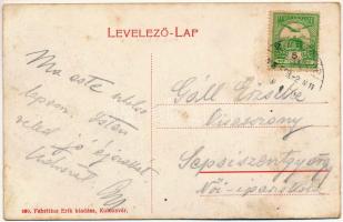 1908 Kolozsvár, Cluj; Kossuth Lajos utca, Fodor Antal, Juhos József, Kun Mátyás üzlete, templom. Fab...