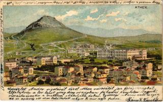 1899 (Vorläufer) Athens. Athenes; general view. litho (EK)