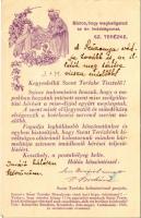 Keszthely, Szent Terézke karmelita temploma és kolostora. Csekkszám 1925 (A szentté avatás évszáma) (EK)