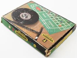 cca 1970 Fortuna rulett játék. Komplett, eredeti dobozában