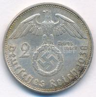 Német Harmadik Birodalom 1939B 2M Ag "Hindenburg" T:XF patina
German Third Reich 1939B 2 ...