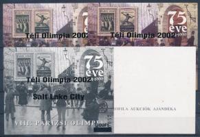 2002/1 Téli Olimpia 4 db-os emlékív garnitúra (22.000) / souvenir sheet collection with 4 varieties