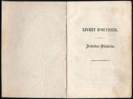 1866 Alsó-Rajnai munkakönyv a Magyarországra vándorolt Hartner Ignác kéményseprő mester részére / 1866 Rhein-Bas - Lower Rhine Work booklet for the Hungarian immigrant chimneysweep