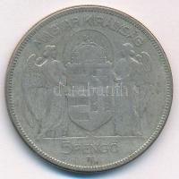 1930. 5P Ag "Horthy jobbra" T:F 
Adamo P8