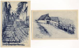 Budapest I. Tabán s: Helbing Ferenc - 5 db régi képeslap