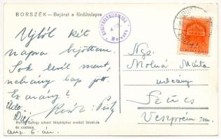 1942 Borszék, Borsec; bejárat a fürdőtelepre. Heiter György udvari fényképész eredeti felvétele és k...