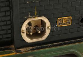 Württemberg antik gőzgép, elektromos, horpadással, kopással, jelzéssel, 27x28x36 cm