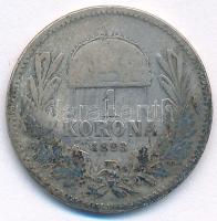 1893KB 1K Ag "Ferenc József" T:F patina 
Adamo K5