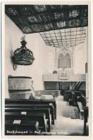 Bánffyhunyad, Huedin; Református templom belső / Calvinist church, interior, photo