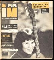 1965-1966 Ifjúsági Magazin I. és II. évfolyamának egybekötött számai (közte az induló szám), gazdag fekete-fehér képanyaggal, egészvászon-kötésben