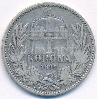 1896KB 1K Ag "Ferenc József" T:F patina 
Adamo K5