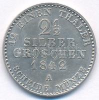 Német Államok / Poroszország 1842A 2 1/2gr Ag "IV. Frigyes Vilmos" T:AU
German States / P...