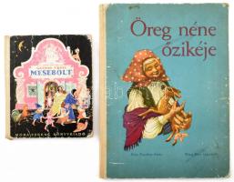 Fazekas Anna: Öreg néne őzikéje - Róna Emy rajzaival. Bp., 1957. Minerva Kissé kopott kiadói félvászon kötésben + Gazdag Erzsi; Mesebolt. Lukáts Kató rajzaival. Bp., 1961, Móra Ferenc Könyvkiadó. Kiadói illusztrált félvászon-kötés, kissé viseltes, kopott, foltos borítóval.