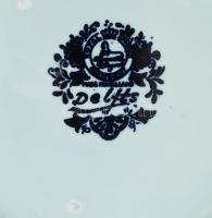 Deflt régebbi malom mintás falitál. Máz alatti kobaltkék festéssel, jelzéssel, hibátlan, d: 30,5 cm