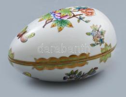 Herendi Viktória mintás tojás. Kézzel festett, jelzett, hibátlan 17x11 cm