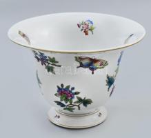 Herendi Viktória mintás kínáló, kiszélesedő peremrésszel, jelzéssel, hibátlan, d: 20,5 cm, m: 14 cm