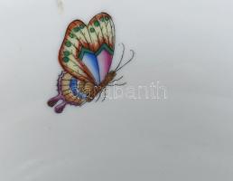 Herendi Viktória mintás kínáló, kiszélesedő peremrésszel, jelzéssel, hibátlan, d: 20,5 cm, m: 14 cm