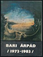 1983 Bari Árpád festőművész kiállításának meghívója + angol nyelvű, képes ismertető prospektusa