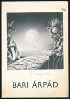 1983 Bari Árpád festőművész kiállításának meghívója + angol nyelvű, képes ismertető prospektusa