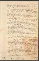 Kölcsey Ferenc saját kezűleg írt végrendeletének hasonmása, jó állapotban