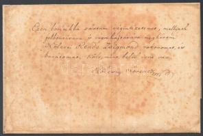 Kölcsey Ferenc saját kezűleg írt végrendeletének hasonmása, jó állapotban