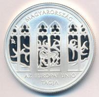 2004. 5000Ft Ag "Magyarország az Európai Unió tagja" kapszulában, tanúsítvánnyal T:AU (PP)...