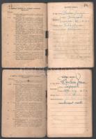 1954-1963 Termelőszövetkezeti tagkönyvek (,,Alkotmány" TSZ), 4 db, mind Benkucs Ferenc névre, v...