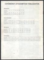 1991/92 Puma termékkatalógus (cipők), képekkel illusztrált, hátoldalán cipőméret-átszámítási tábláza...