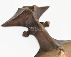 Papp Zoltán fali dísz, bronz, jelzett 22x25 cm