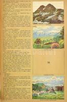 cca 1930-1940 Utazás Erdélyben, a Szent István Cikóriagyár gyűjtőalbuma (2. sz. füzet), sok beragasz...