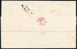 ~1855 3kr + 6kr levélen / on cover "PESTH" - Fünfkirchen