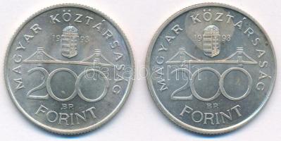 1993. 200Ft Ag "MNB" (2x) T:AU,XF
Adamo F13