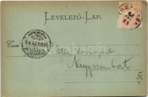 1898 (Vorläufer) Budapest V. Országház, Parlament, gőzhajó (EK)