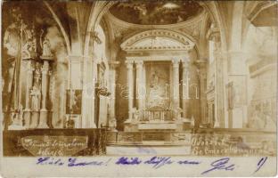 1900 Selmecbánya, Schemnitz, Banská Stiavnica; Német templom, belső / German church, interior. photo (EK)