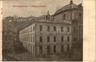 Selmecbánya, Schemnitz, Banská Stiavnica; Kolos leánynevelő intézet. Joerges Ágost özv. és Fia Rsz. 67. / girl school (fa)