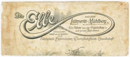 cca 1900 Die Elbe zwischen Leitmeritz-Mühlberg. Ein Führer aus der Vogelschau nach neuesten Aufnahme...