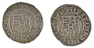 1549K-B Denár Ag "I. Ferdinánd" (0,46g) + 1551K-B Denár Ag "I. Ferdinánd" (0,44g...