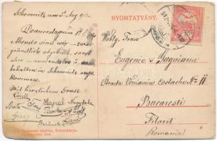 1912 Selmecbánya, Schemnitz, Banská Stiavnica; Látkép a paradicsom-heggyel. Grohmann kiadása 918. hi...